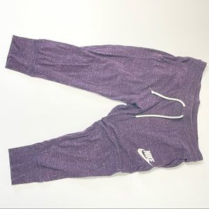 Purple Nike sweat pants with pockets